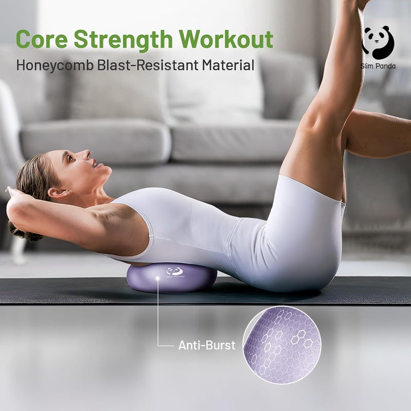 Slim Panda Pilates Ball, 9 Inch Small Exercise Ball, Anti Burst Mini Yoga Ball for Stability, Workout, Barre, Core Strength, Physical Therapy, Balance, Stretching - Image 3